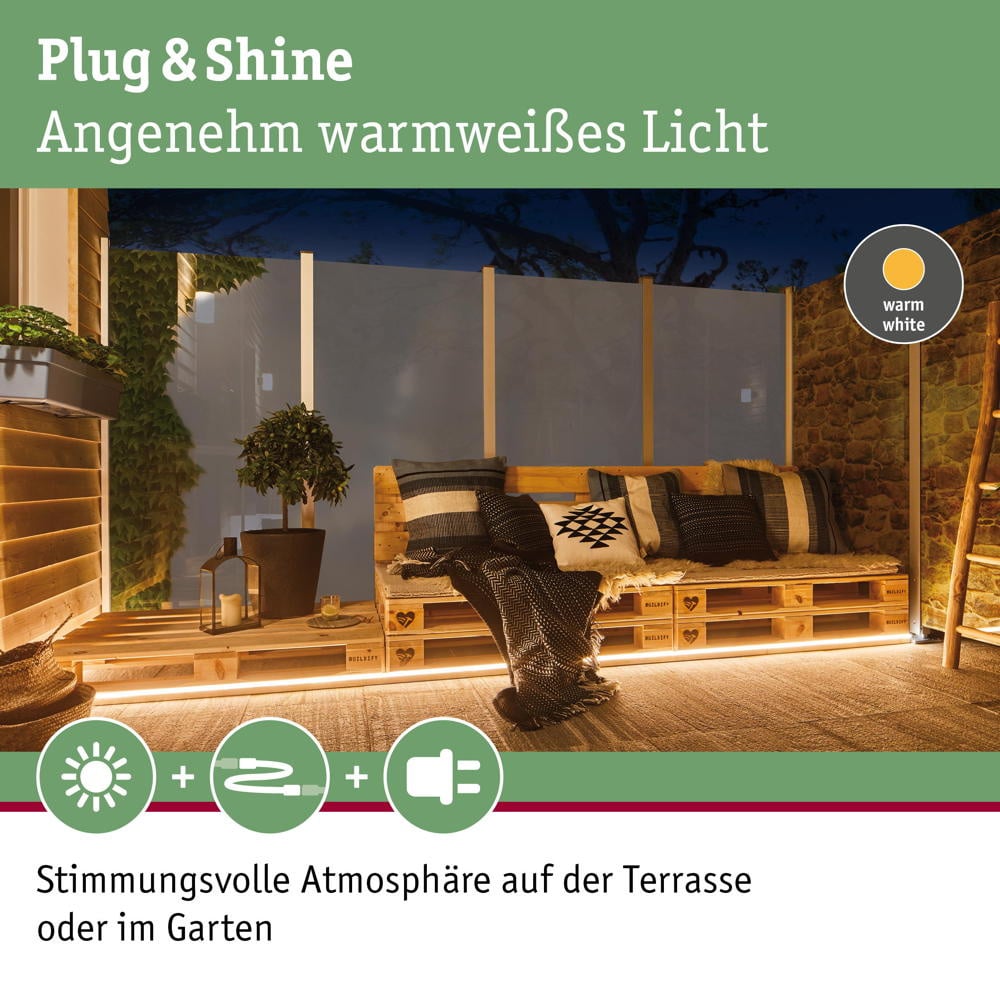Plug & Shine Neon LED Stripe IP67 3000K 24V 5m | Paulmann | 94191