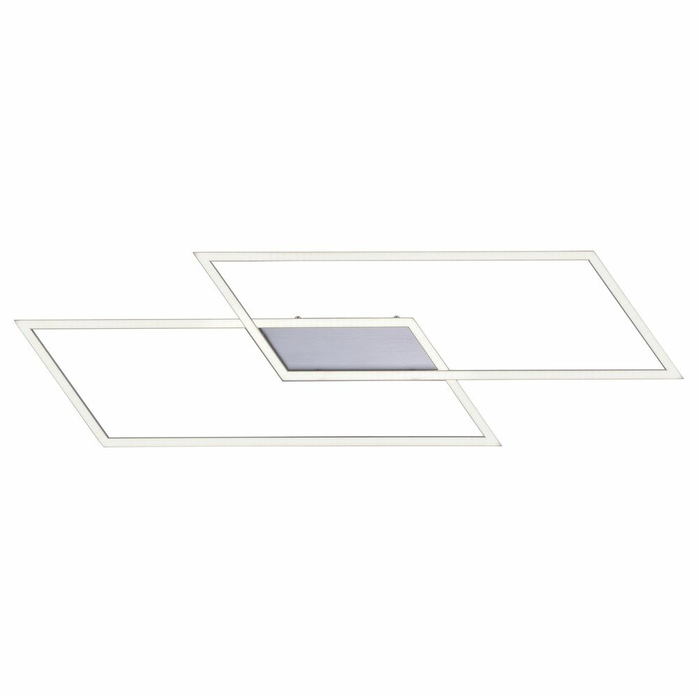 LED Deckenleuchte Inigo aus Aluminium in Silber 2-flammig 68x836x242 mm