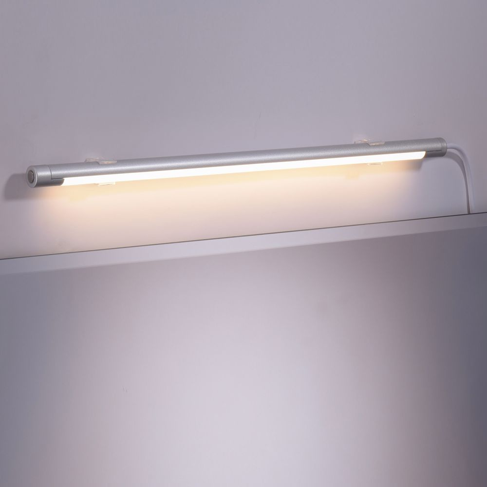 LED Spiegelleuchte Kim in Aluminium mit Saugnpfen und Touch-Funkiton