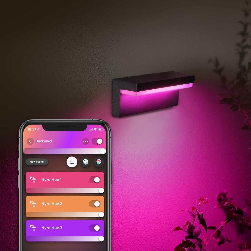 Philips Hue White & Color Ambiance Nyro Wandleuchte schwarz