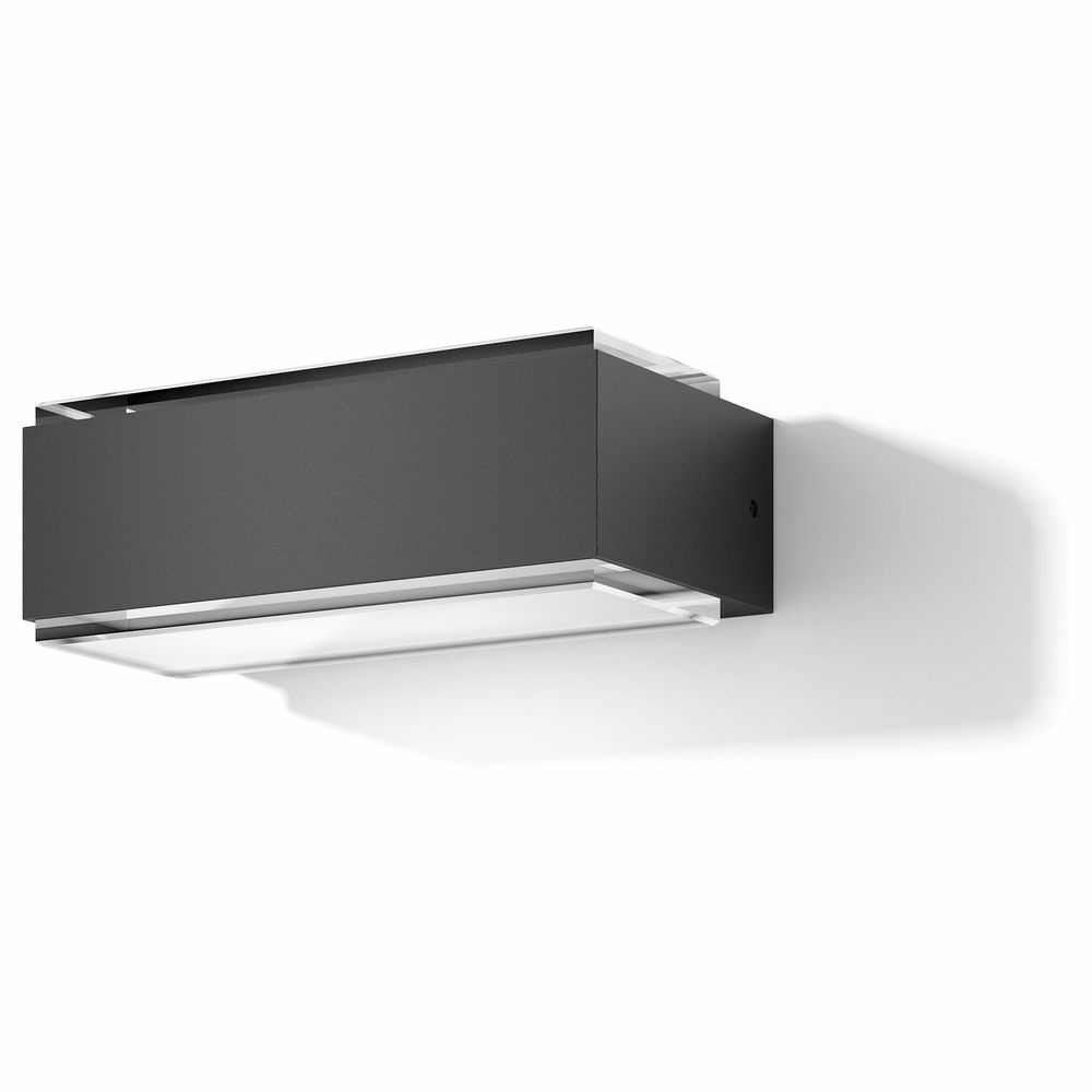 LED Wandleuchte aus Aluminium in Anthrazit Up- and Downlight IP65 lnglich