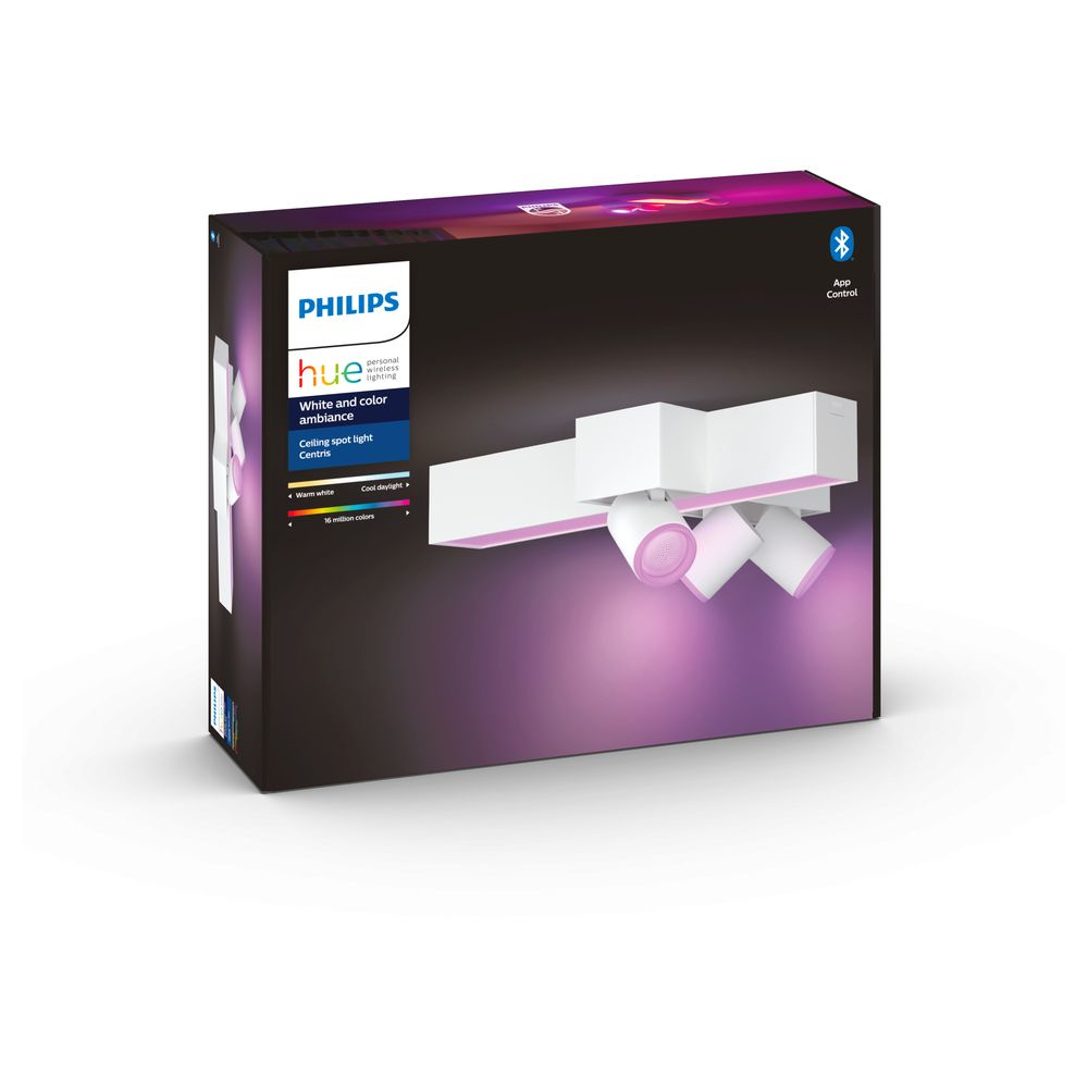 ❤️ PHILIPS HUE Bluetooth White & Color Ambiance Spot Centris Cross 3-flammig in