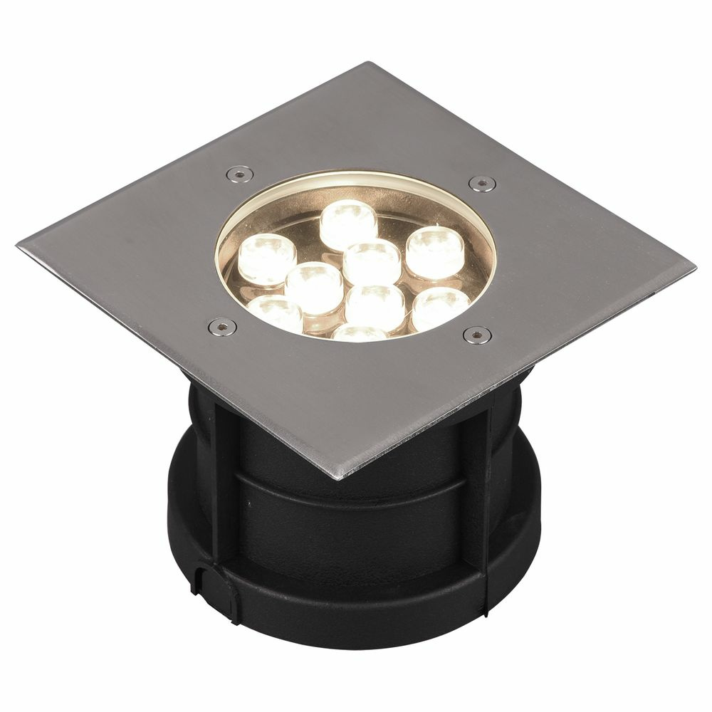 LED Einbauleuchte Belaja quadratisch in Nickel-Matt 9w 540lm 165x165mm