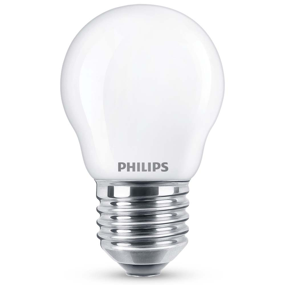 Philips LED Lampe ersetzt 40W, E27 Tropfenform P45, weiß, neutralweiß, 470 Lumen, nicht dimmbar, 1er Pack