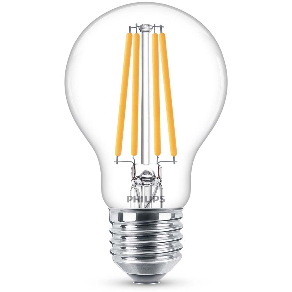 Philips LED Lampe ersetzt 100W, E27 Standardform A60, klar, warmwei, 1521 Lumen, nicht dimmbar, 1er Pack