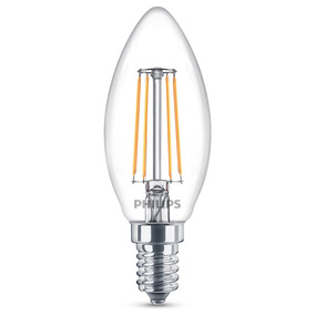 Philips LED Lampe ersetzt 40W, E14 Kerze B35, klar,...