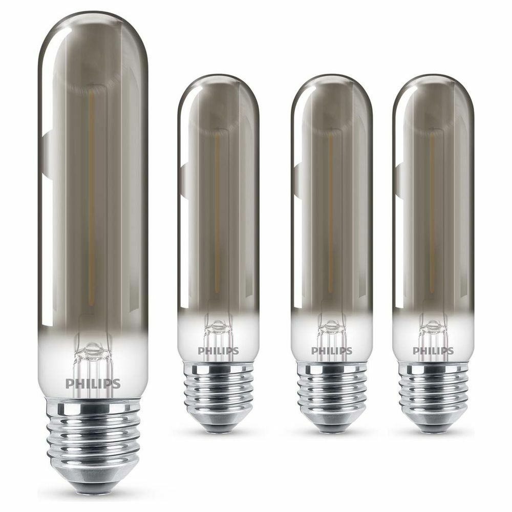 Philips LED Lampe ersetzt 11W, E27 Rhre T32, grau, warmwei, 136 Lumen, nicht dimmbar, 4er Pack