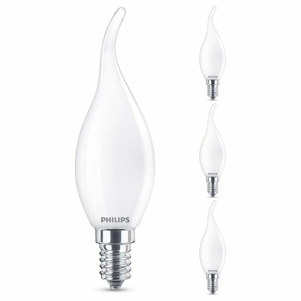 Philips LED Lampe ersetzt 25W, E14 Windstokerze B35, wei, warmwei, 250 Lumen, nicht dimmbar, 4er Pack