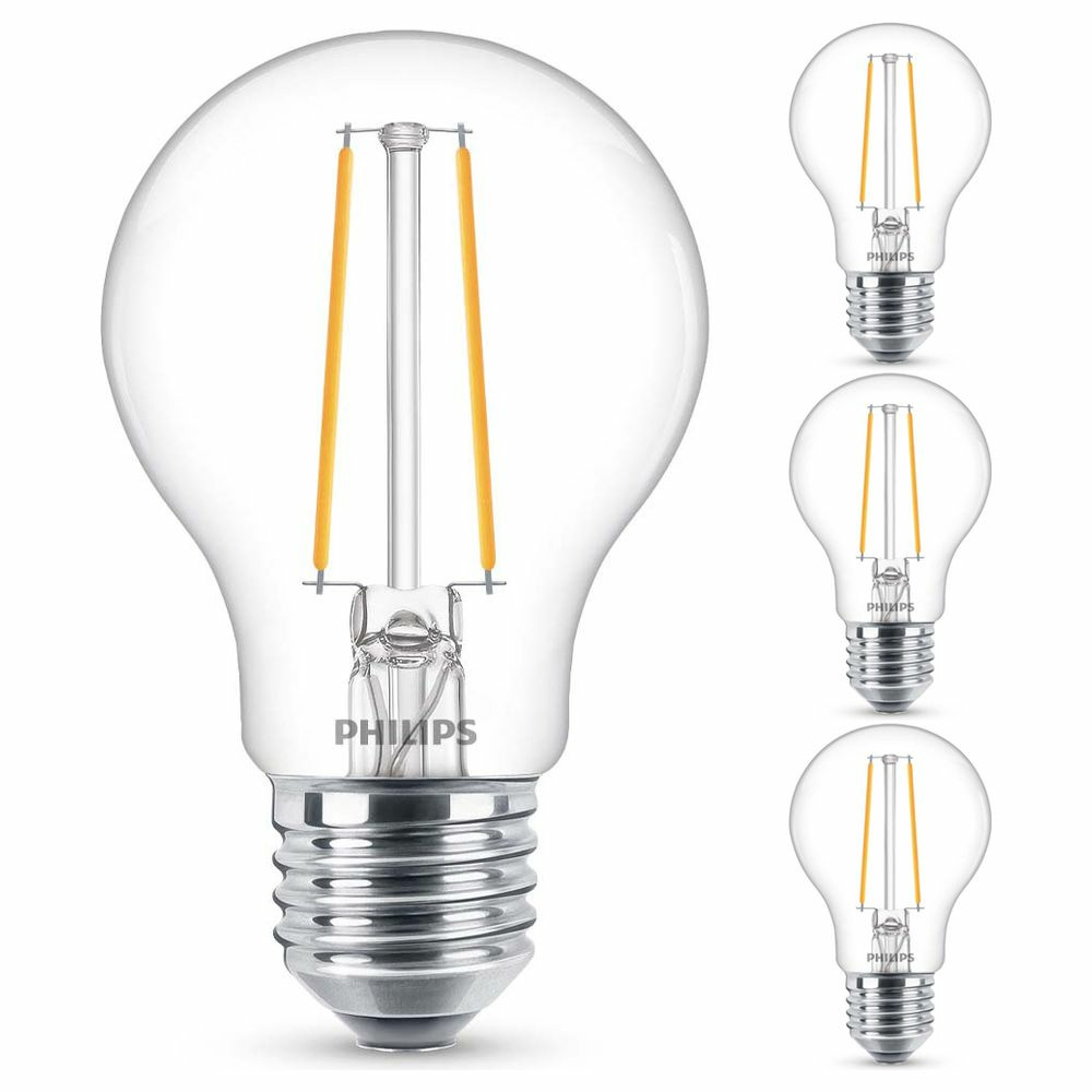 Philips LED Lampe ersetzt 25W, E14 Tropfenform P45, klar, warmwei, 250 Lumen, nicht dimmbar, 4er Pack