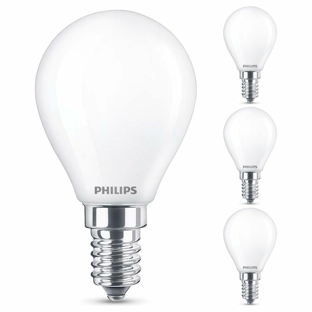 Philips LED Lampe ersetzt 25W, E14 Tropfenform P45, wei, warmwei, 250 Lumen, nicht dimmbar,  4er Pack,