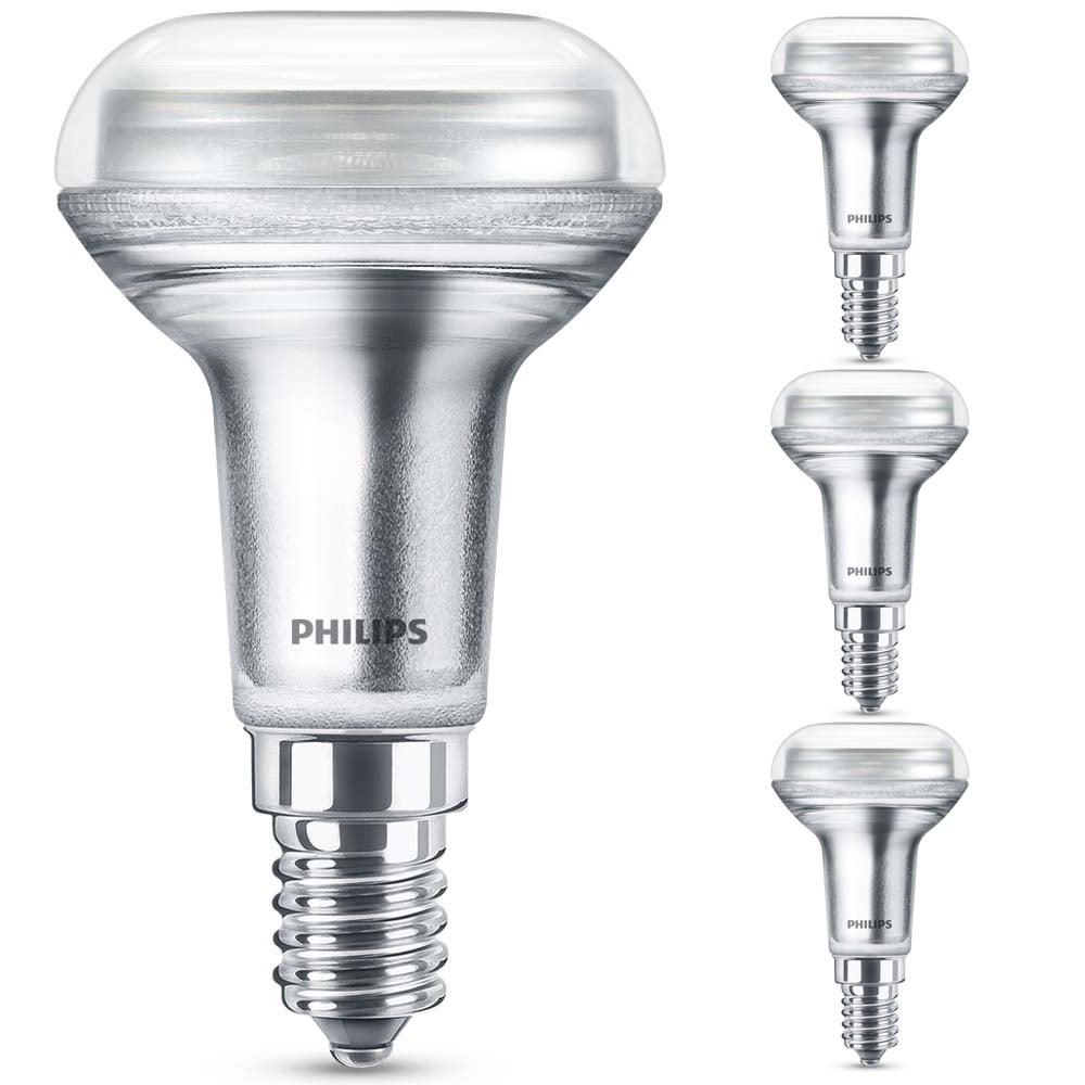 Philips LED Lampe ersetzt 60W, E14 Reflektor R50, warmwei, 320 Lumen, dimmbar, 4er Pack