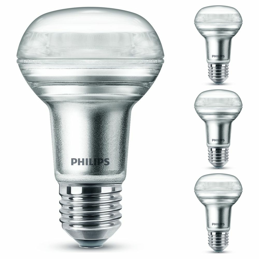 Philips LED Lampe ersetzt 40W, E27 Reflektor RF63, klar, warmwei, 210 Lumen, nicht dimmbar, 4er Pack