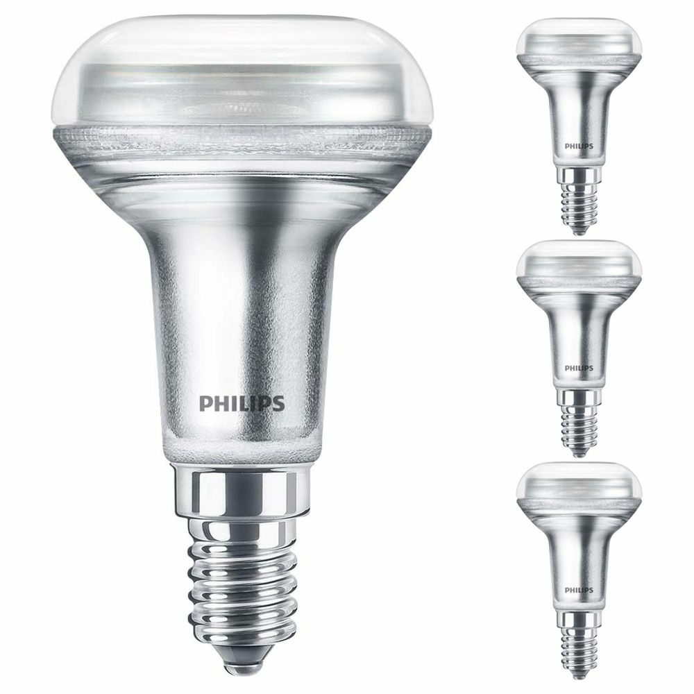 Philips LED Lampe ersetzt 25W, E14 Reflektor R50, warmwei, 105 Lumen, nicht dimmbar, 4er Pack