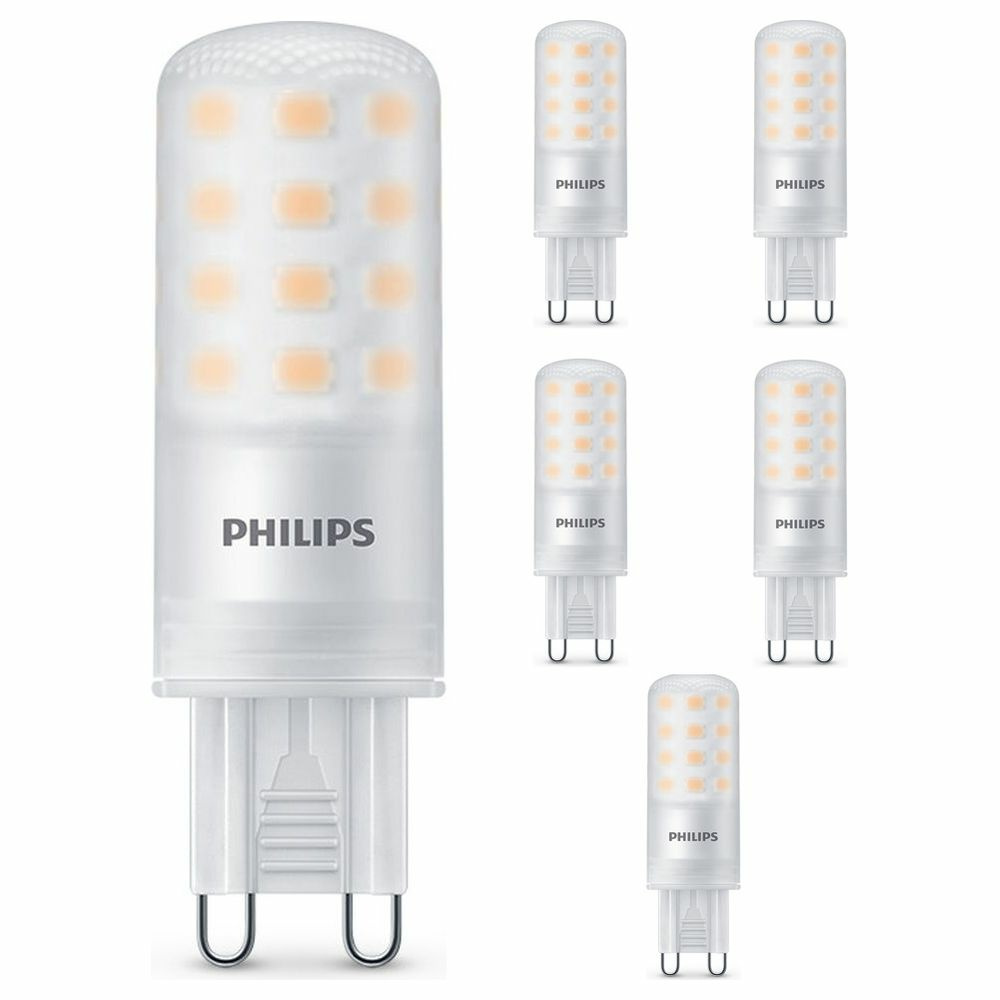 Philips LED Lampe ersetzt 40W, G9 Brenner, warmwei, 400 Lumen, dimmbar, 6er Pack