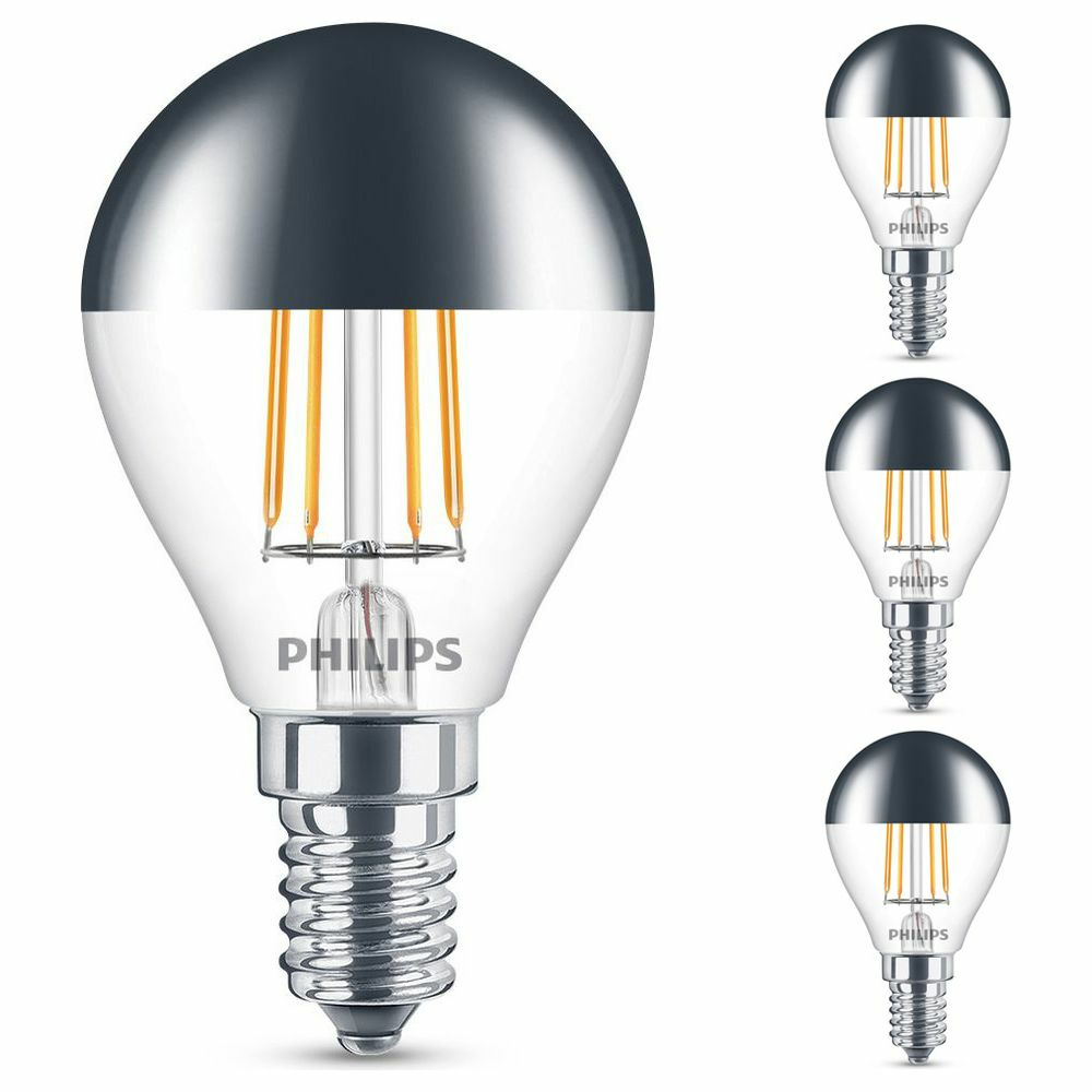 Philips LED Lampe ersetzt 35W, E14 Tropfen P45, klar, warmwei, 397 Lumen, nicht dimmbar, 4er Pack