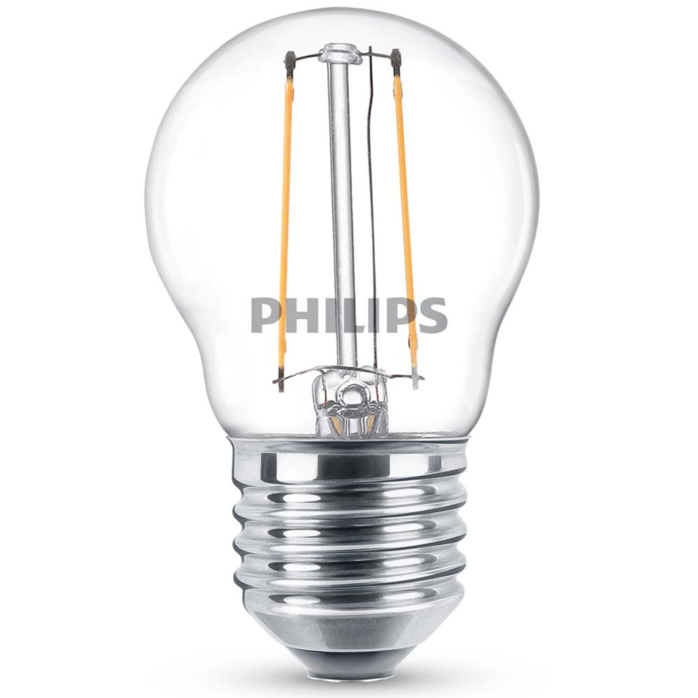 Philips LED Lampe ersetzt 25W, E27 Tropfenform P45, klar, warmwei, 250 Lumen, nicht dimmbar