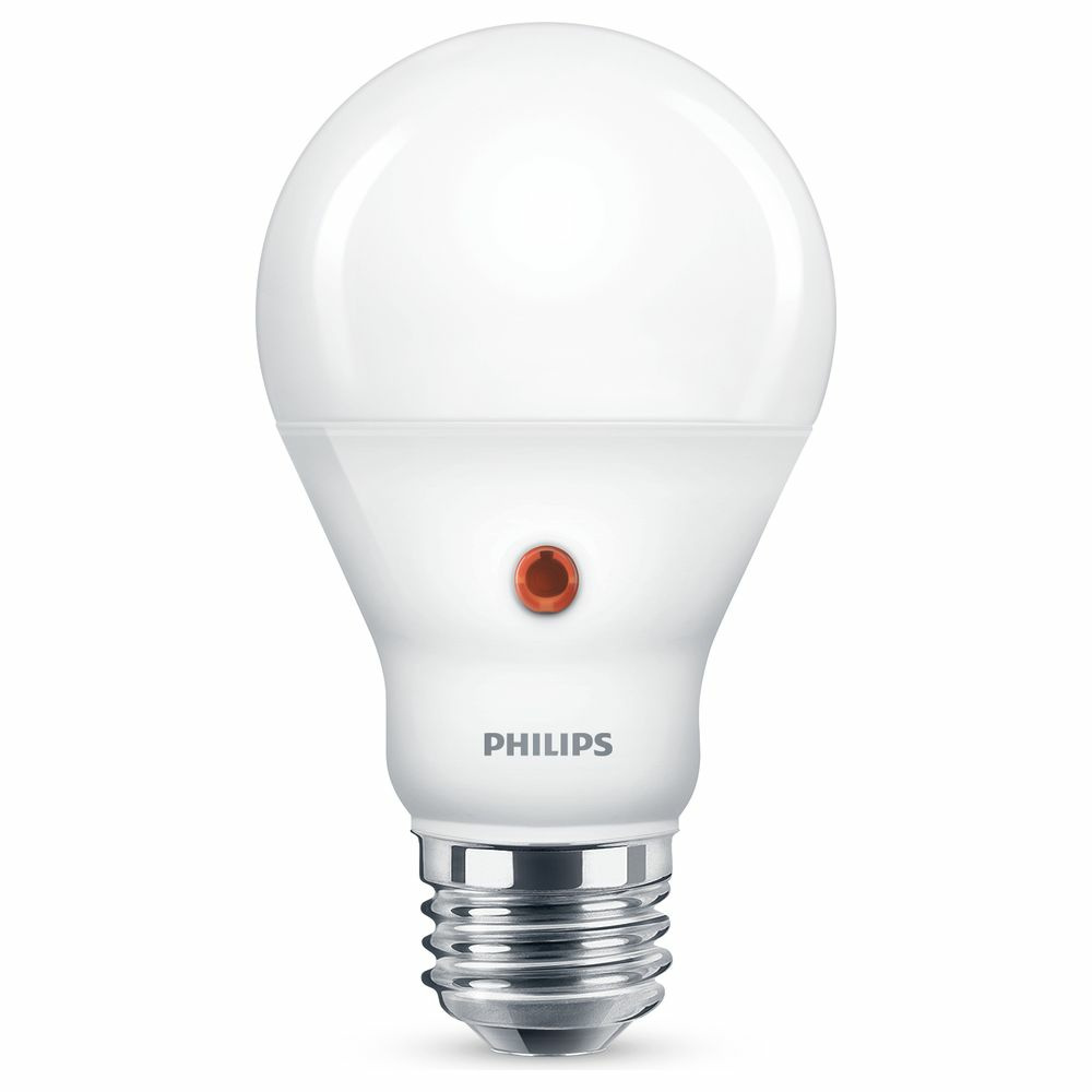 Philips LED Lampe mit Dmmerungssensor ersetzt 60W, E27 Standardform A60, warmwei, 806 Lumen, nicht dimmbar