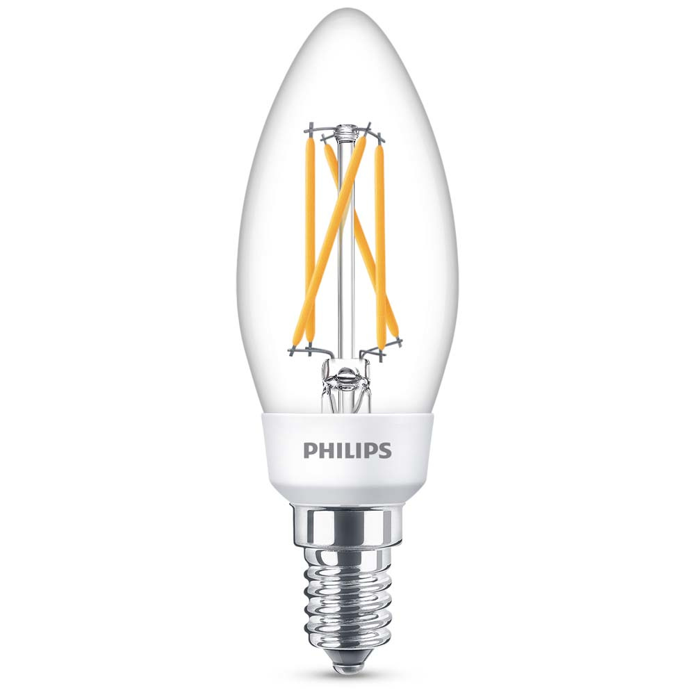 10 St Philips  Kerze Kerzenlampen Classic B35 40W E27 klar große Fassung 