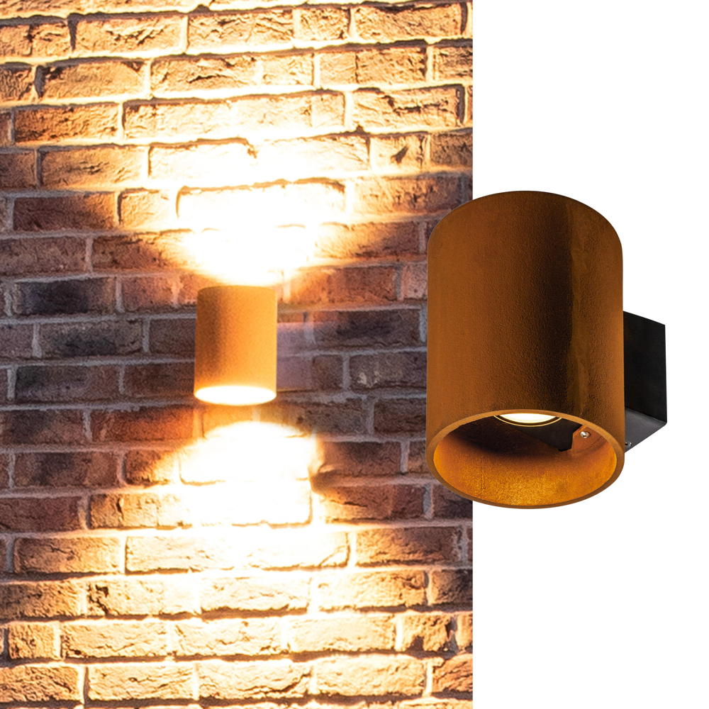 LED Wandleuchte Rusty in Rostfarbig und Anthrazit 14W 525lm IP65 up and down