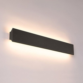 LED Wandleuchte Direto in Schwarz 14W 1250lm 600mm