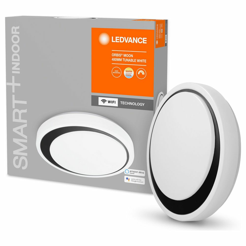 SMART+ LED Deckenleuchte in Weiß und Schwarz 32W 3300lm 480mm