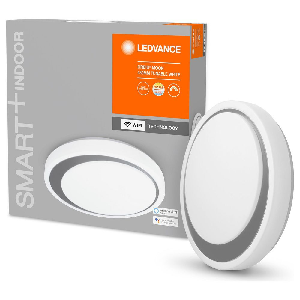 SMART+ LED Deckenleuchte in Wei und Grau 32W 3300lm 480mm