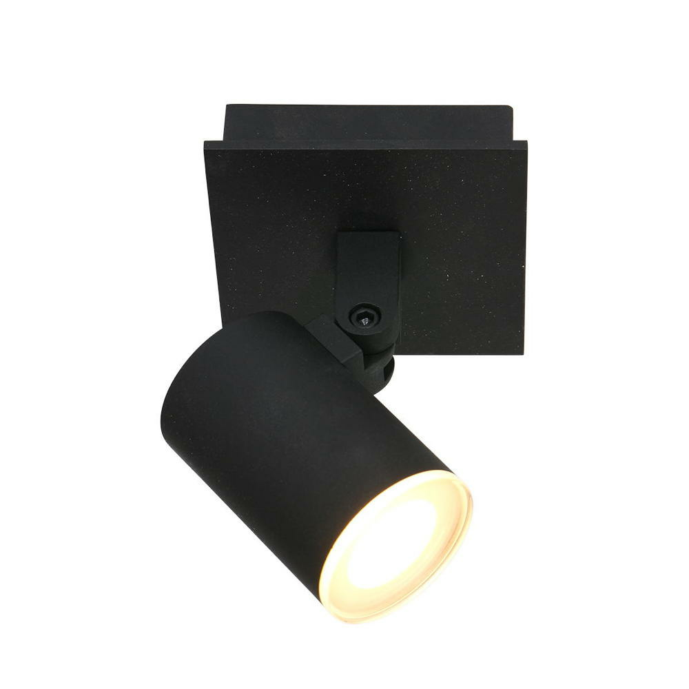 LED Deckenleuchte Points noirs in Schwarz 1x 4,6W 480lm GU10 1-flammig IP44