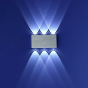 LED Wandleuchte Stream in Silber 6x 1W 540lm IP54