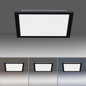 LED Deckenleuchte Flat in Schwarz und Wei 20W 2000lm