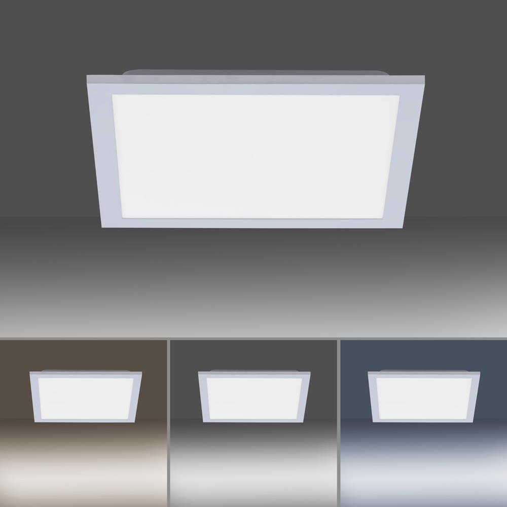 LED Deckenleuchte Flat in Silber und Wei 20W 2000lm