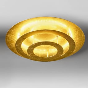 LED Deckenleuchte Circle in Blattgold 25W 2000lm
