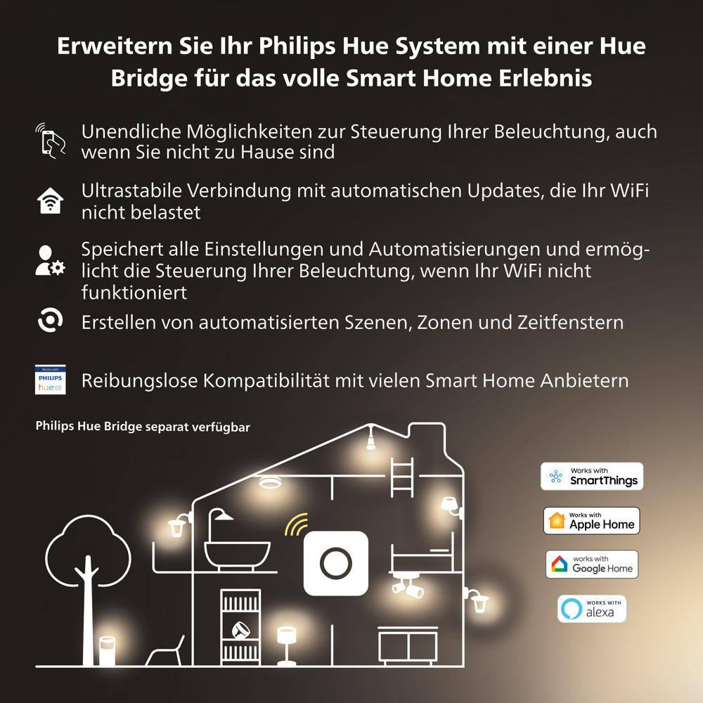 Philips Hue Bluetooth White Ambiance Spot Pillar in Schwarz 5W 350lm GU10  mit... | Philips Hue | 871951433844900