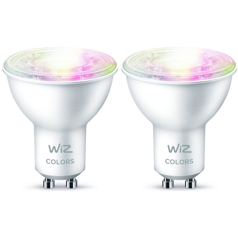 WiZ LED Smart Leuchtmittel RGBW in Weiß GU10 4,7W 400lm 2er-Pack