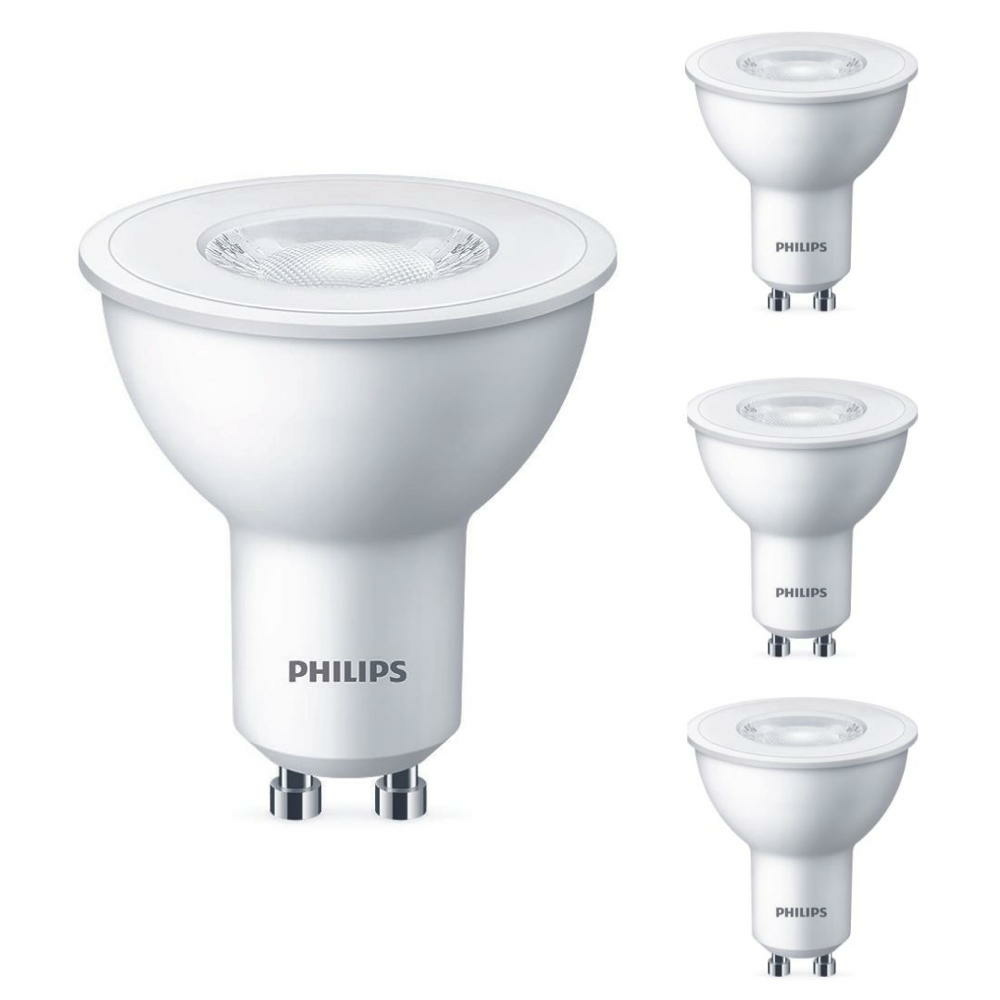 Philips LED Lampe ersetzt 50W, GU10 Reflektor PAR16, wei, warmwei, 345 Lumen, nicht dimmbar, 4er Pack