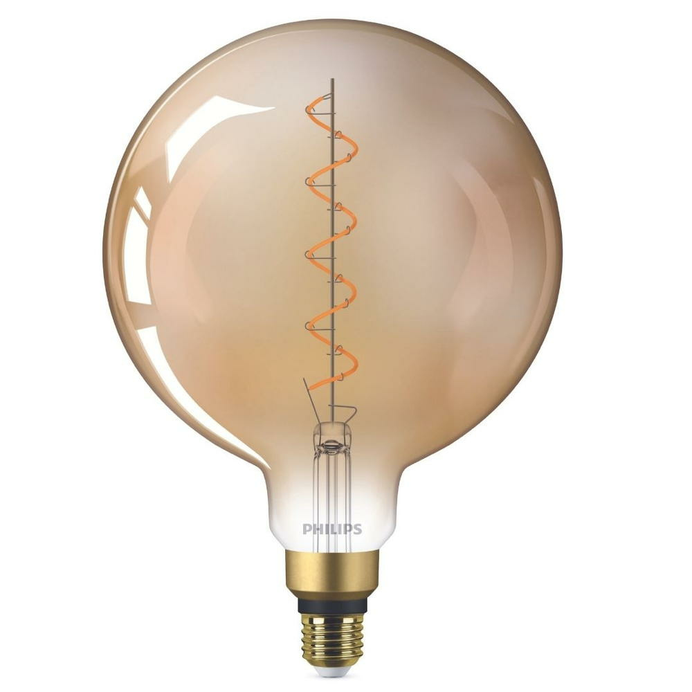 Philips LED Lampe ersetzt 25W, E27 Globe G200, gold, warmweiß, 300 Lumen, nicht dimmbar, 1er Pack