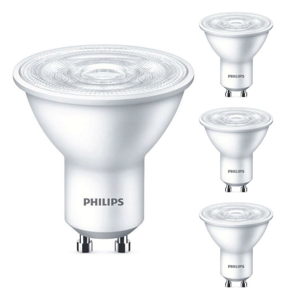 Philips LED Lampe ersetzt 50W, GU10 Reflektor PAR16, wei, warmwei, 380 Lumen, nicht dimmbar, 4er Pack