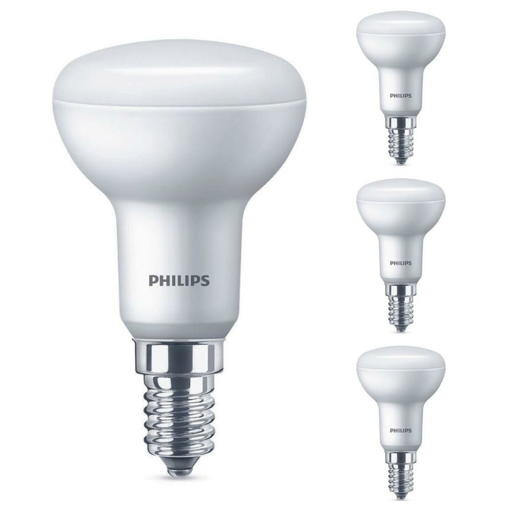 Philips LED Lampe ersetzt 60W, E14 Reflektor R50, wei, warmwei, 640 Lumen, nicht dimmbar, 4er Pack