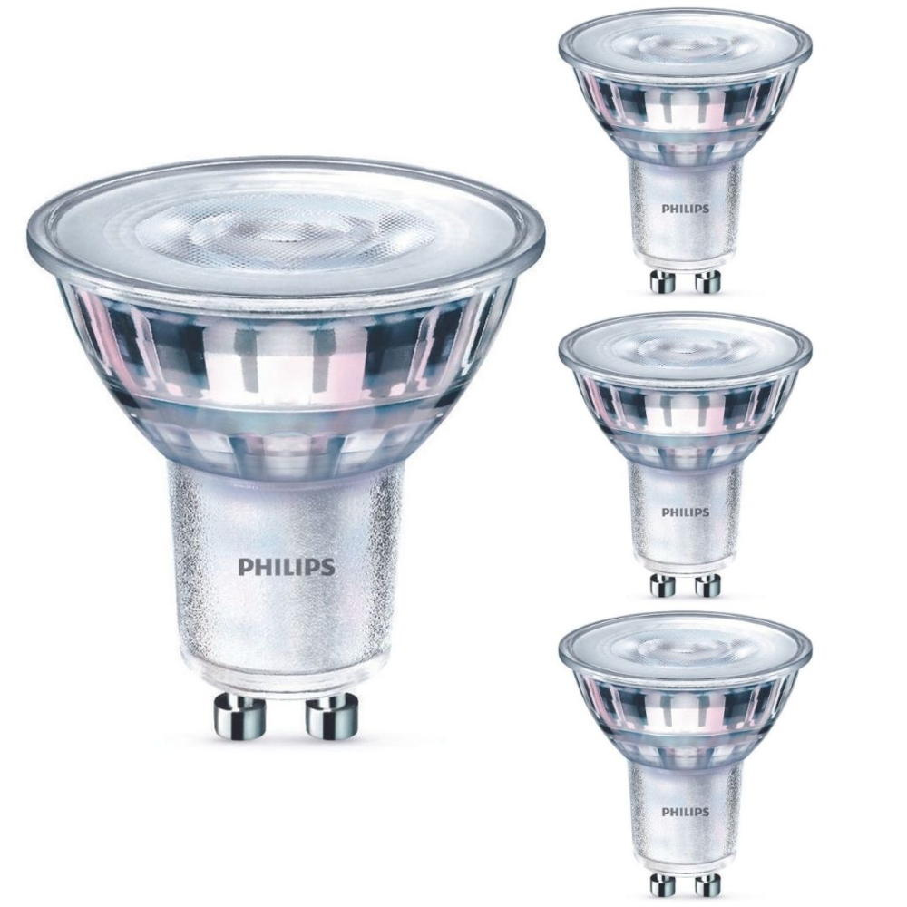 Philips LED Lampe SceneSwitch ersetzt 50W, GU10 Reflektor PAR16, klar, warmwei, 345 Lumen, dimmbar, 4er Pack