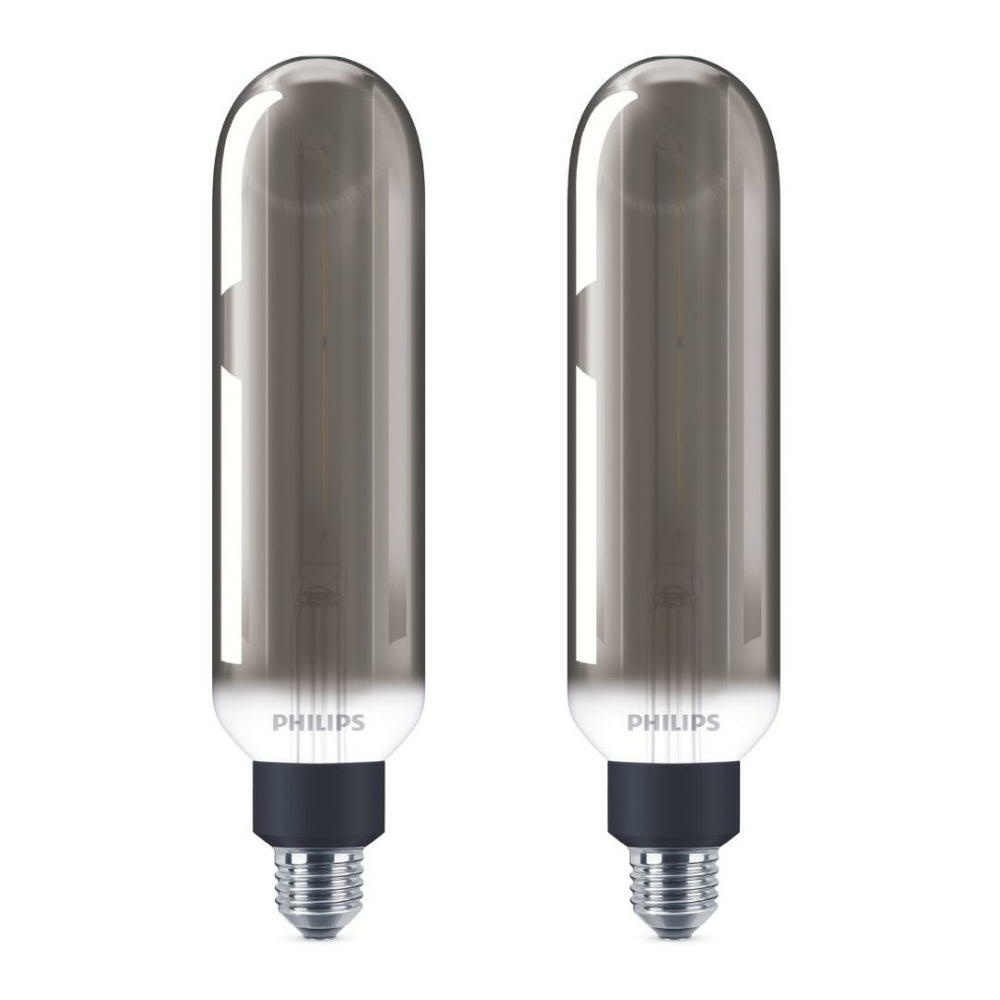 Philips LED Lampe ersetzt 25W, E27 Rhrenform T65, grau, warmwei, 200 Lumen, dimmbar, 2er Pack