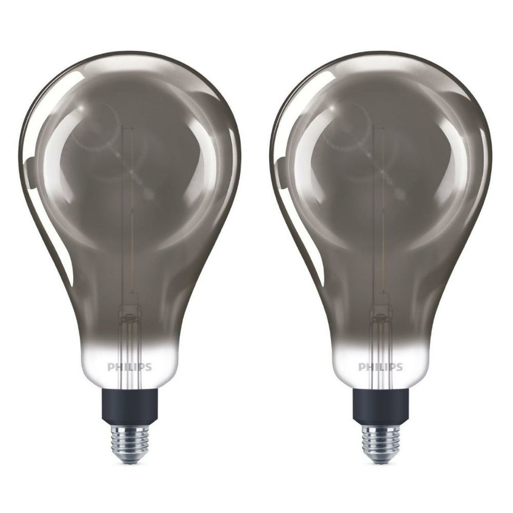 Philips LED Lampe ersetzt 25W, E27 Birne A160, grau, warmwei, 200 Lumen, dimmbar, 2er Pack