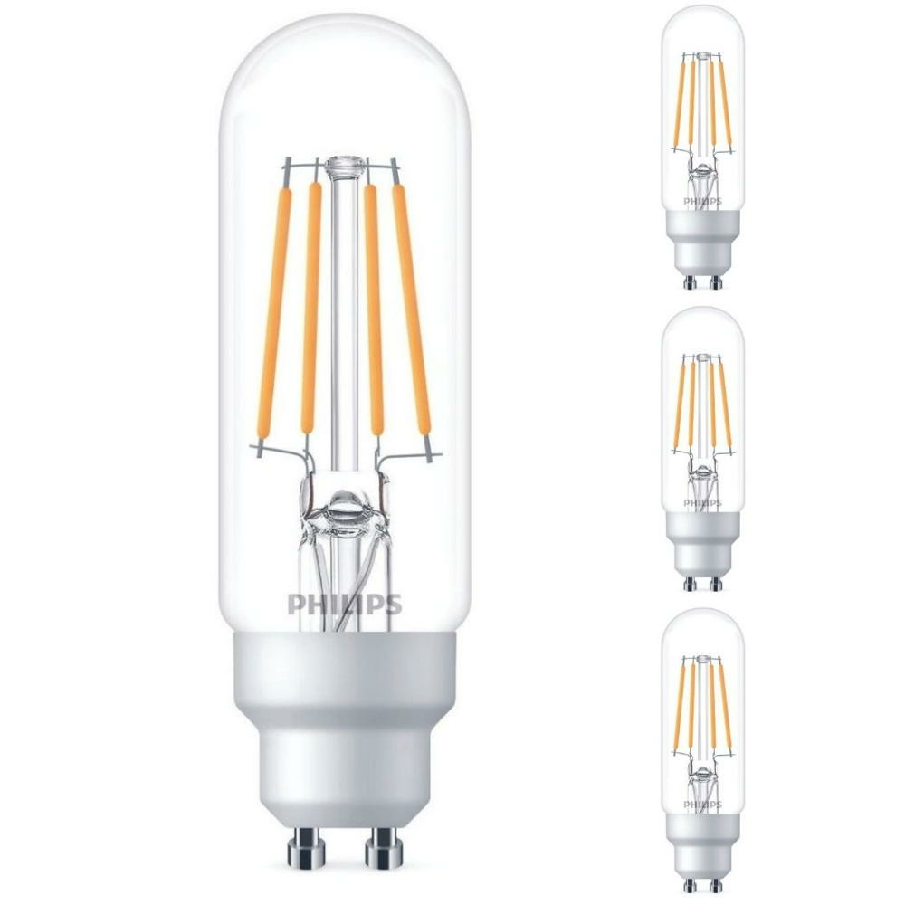 Philips LED Lampe ersetzt 40W, GU10 Rhrenform T30, klar, warmwei, 470 Lumen, nicht dimmbar, 4er Pack