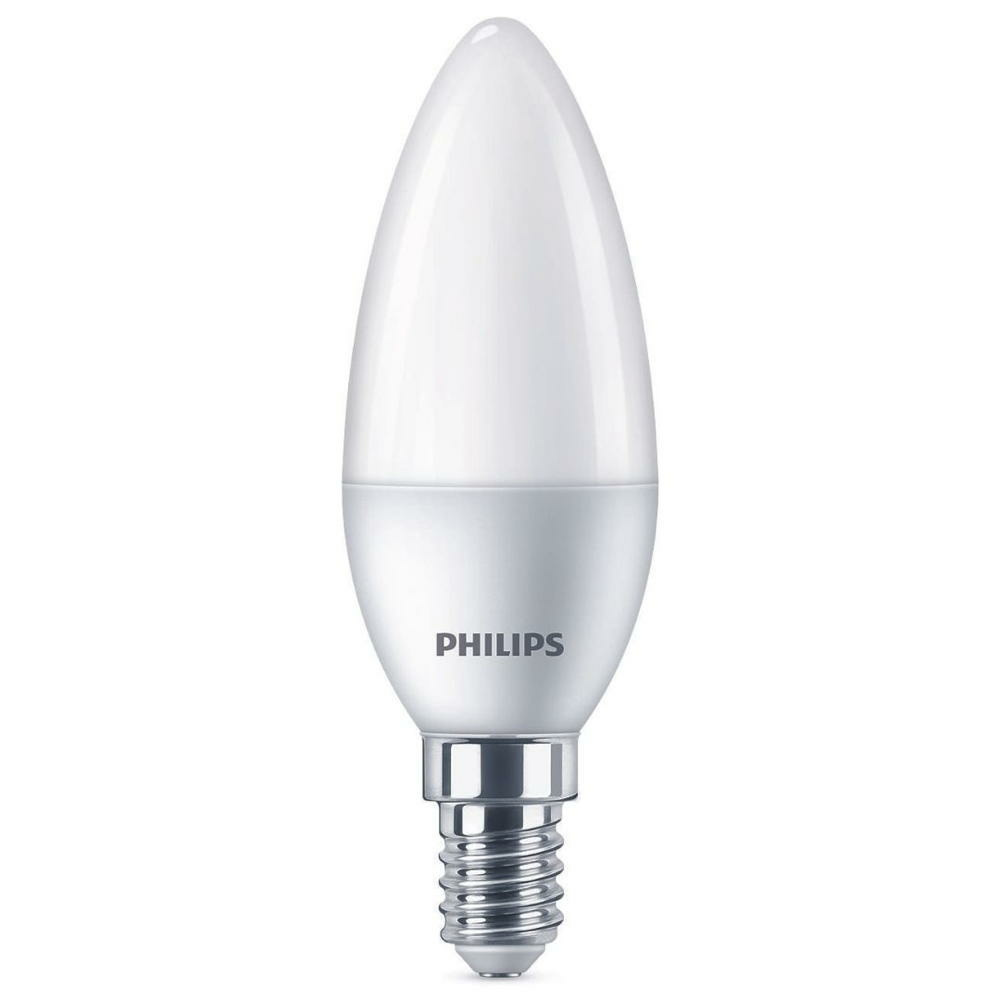 Philips LED Lampe ersetzt 40W, E14 Kerzenform B35, wei, warmwei, 470 Lumen, nicht dimmbar