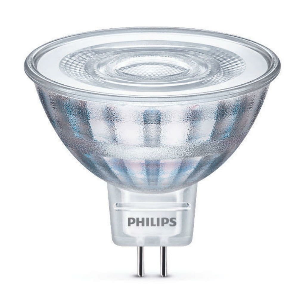 Philips LED Lampe ersetzt 35W, GU5,3 Reflektor MR16, klar, kaltwei, 390 Lumen, nicht dimmbar