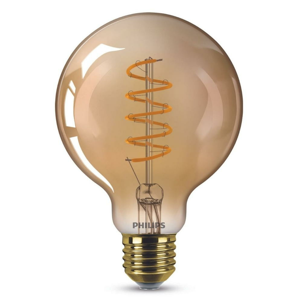 Philips LED Lampe ersetzt 25W, E27 Globe G93, gold, warmwei, 250 Lumen, dimmbar