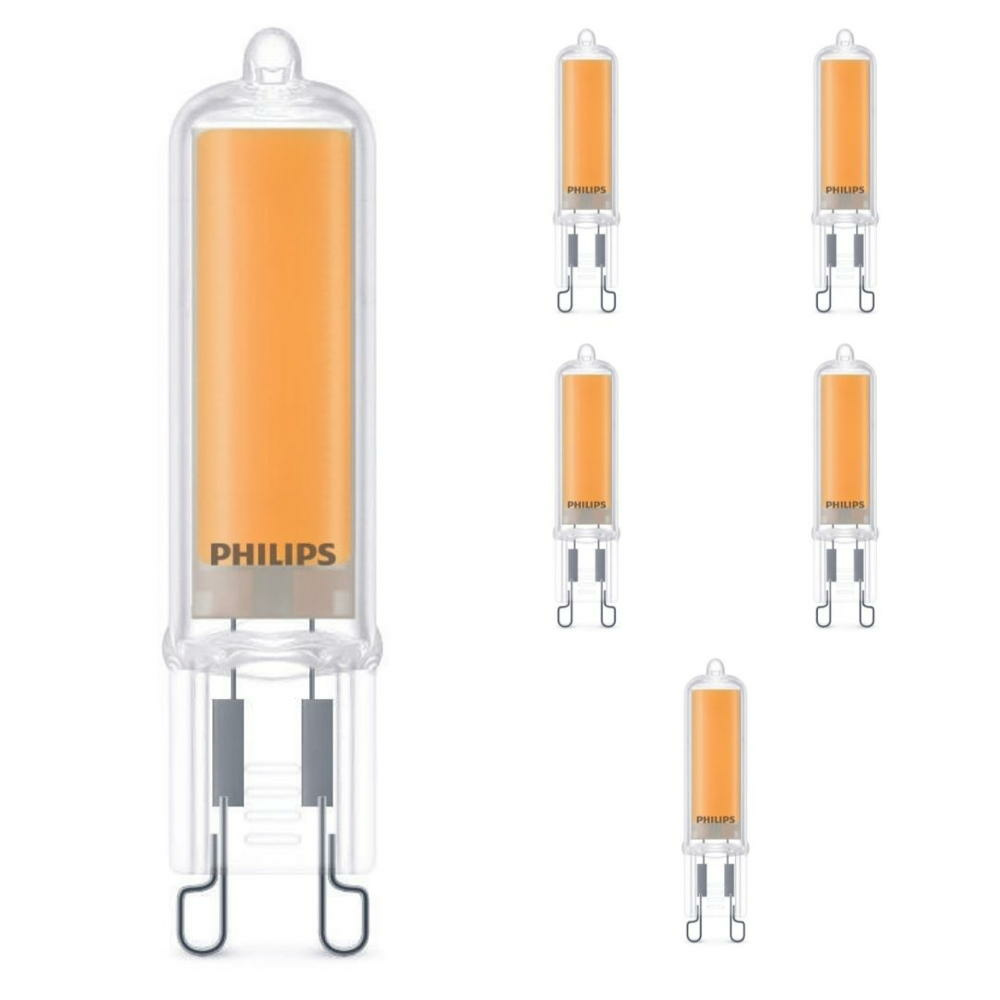 Philips LED Lampe ersetzt 40 W, G9 Brenner, klar, warmwei, 400 Lumen, nicht dimmbar, 6er Pack