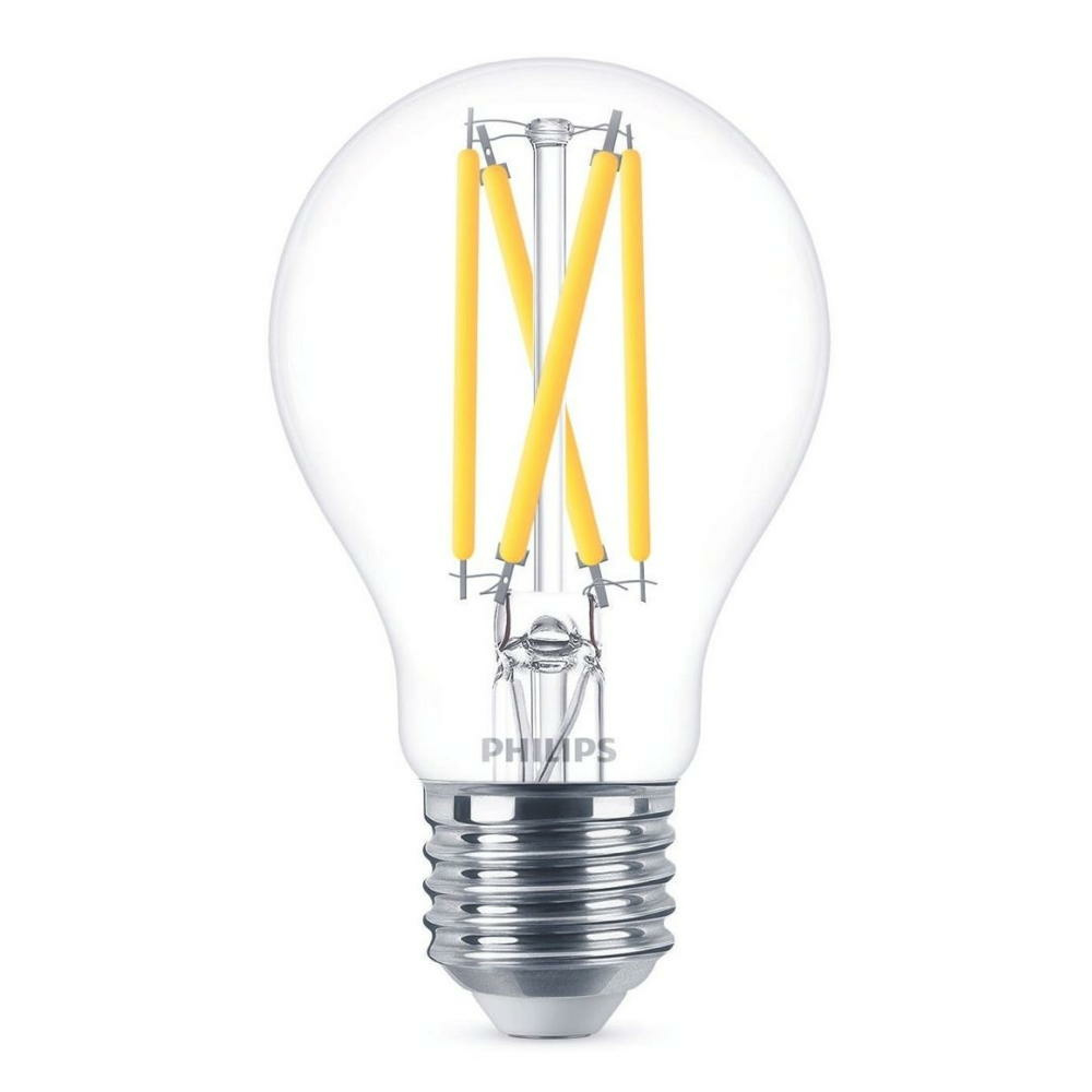 Philips LED Lampe ersetzt 60 W, E27 Standardform A60, klar, warmwei, 810 Lumen, dimmbar