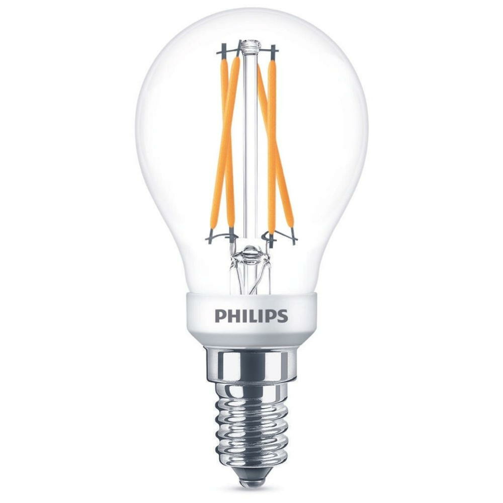 Philips LED Lampe ersetzt 40 W, E14 Tropfenform P45, klar, warmwei, 475 Lumen, dimmbar