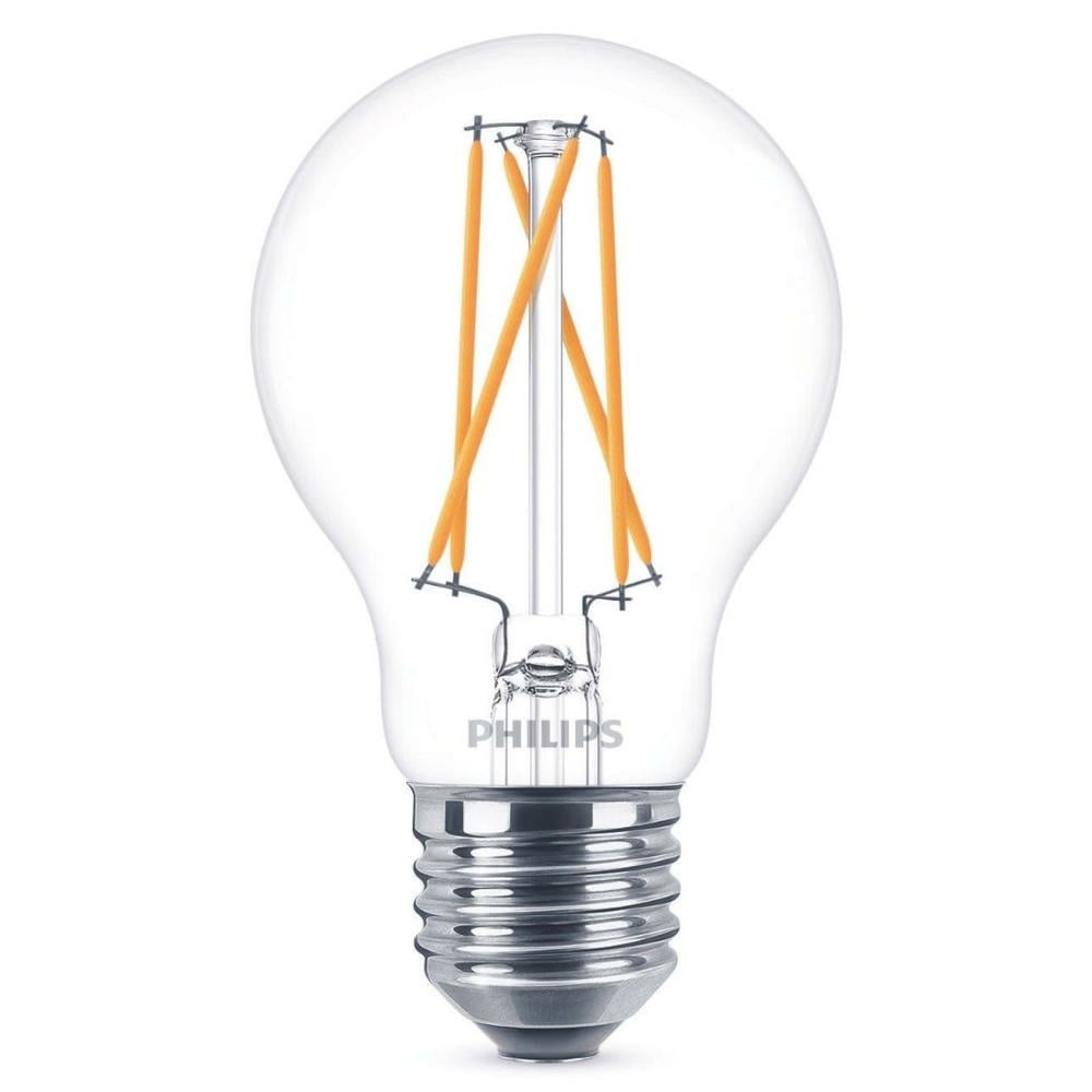 Philips LED Lampe ersetzt 40 W, E27 Standardform A60, klar, warmwei, 475 Lumen, dimmbar