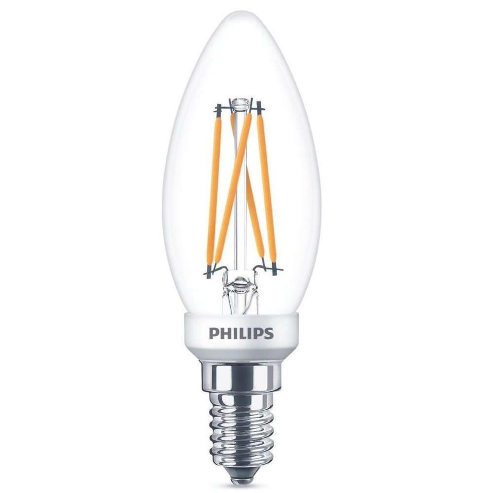 Philips LED Lampe ersetzt 25 W, E14 Kerzenform B35, klar, warmwei, 270 Lumen, dimmbar
