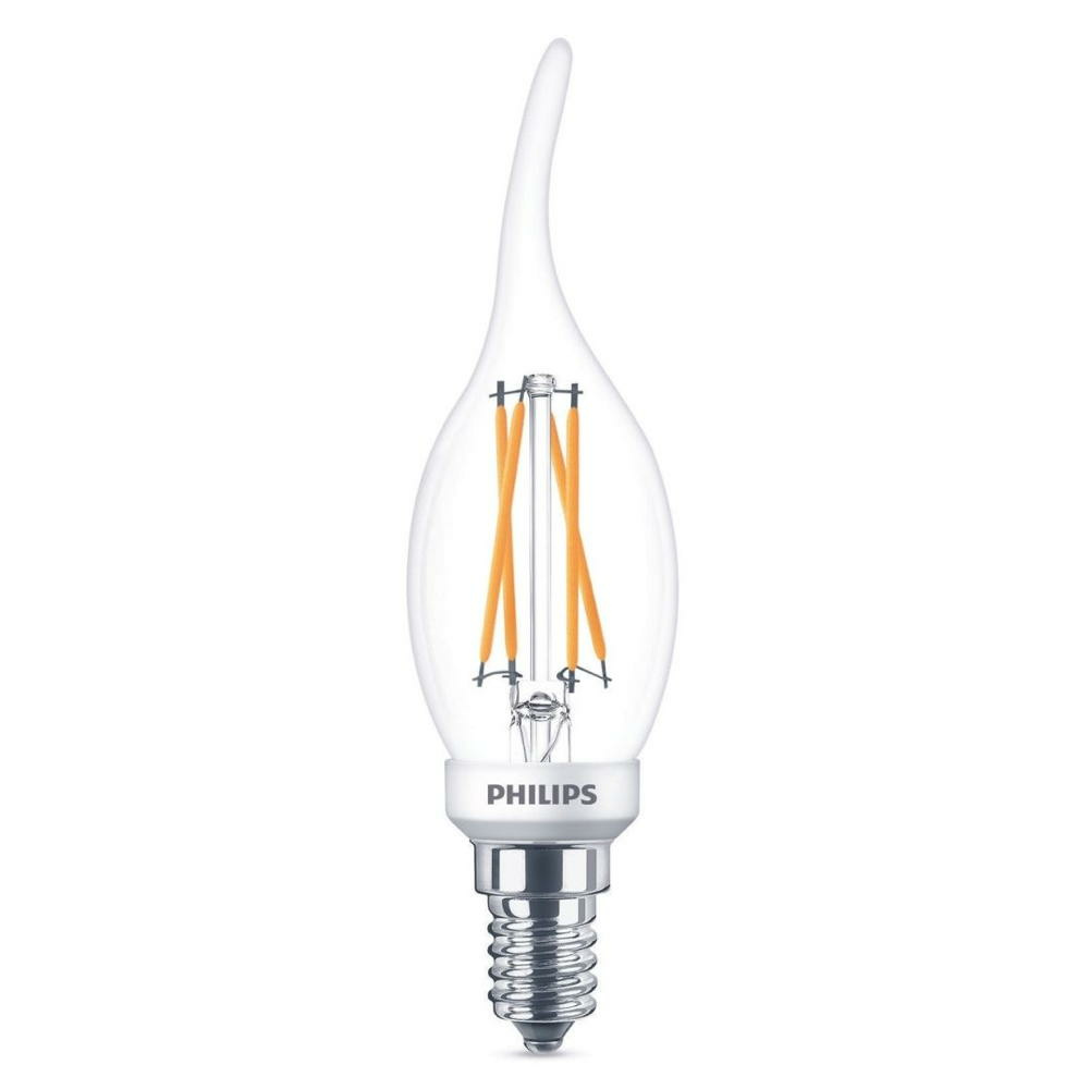Philips LED Lampe ersetzt 40 W, E14 Kerzenform B35, klar, warmwei, 475 Lumen, dimmbar
